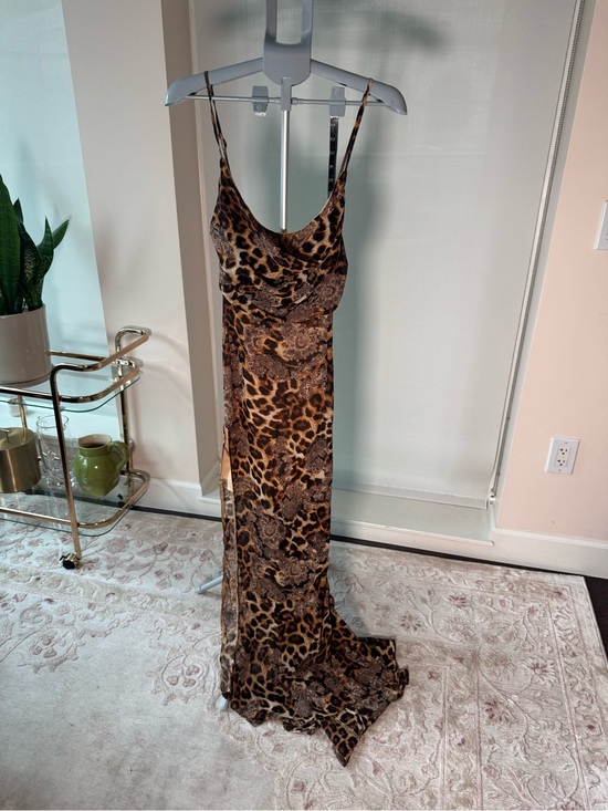 Fashion Nova Dresses & Skirts - Fashion Nova Leopard-Print Maxi Slip Dress - Brown